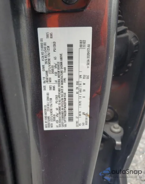 2019 Ford F250 Super Duty z USA, uszkodzony, nr VIN 1FT7W2BTXKEF68133